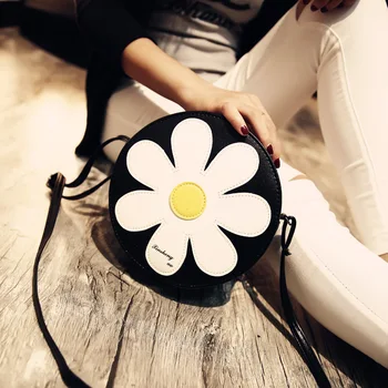 

2020 new women's bag shoulder bag trendy women's bag shoulder bag Korean version flower small round bag messenger bag small bag