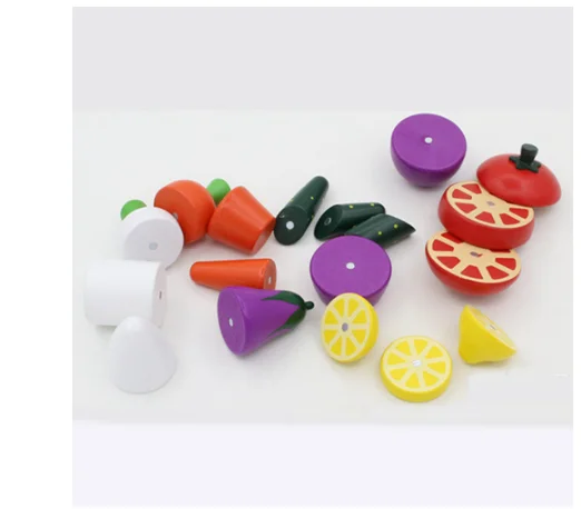 Лидер продаж, 1 игрушка для ролевых игр, деревянная игрушка для кухни, игра с фруктами, овощами, мини-еда, детская деревянная игрушка для раннего обучения