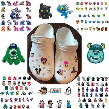 

50pcs Avengers Star Wars Superheros Cartoon PVC Shoe Charms Shoe Accessories Shoe Buckle Croc Decorations Jibz Kids Party Gifts