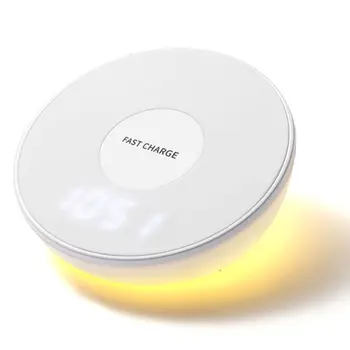 

Fast Phone Wireless Charger Portable Night Light Clock Wireless Fast Charger