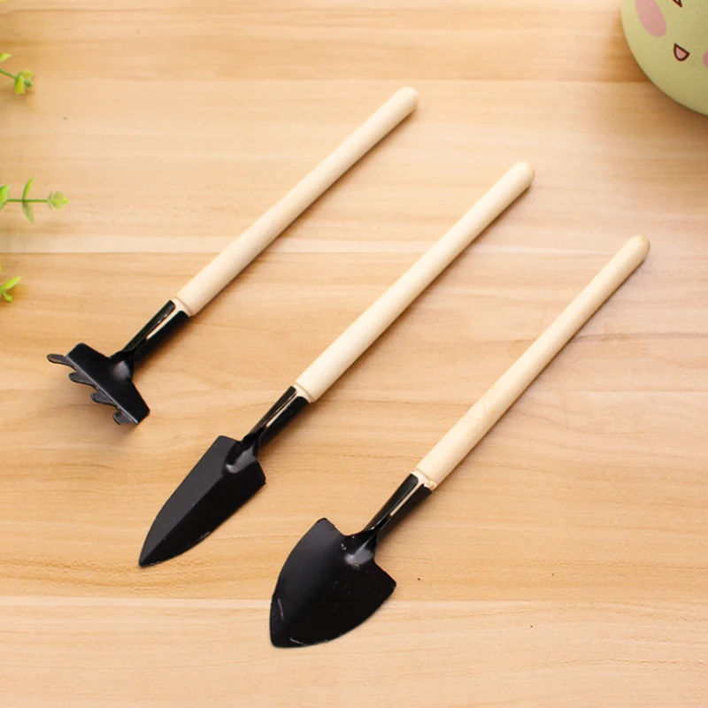 3Pcs/set Mini Garden Shovel Rake Spade For Flowers Potted Plant Hand Succulent Bonsai Tools Home Garden Tools Accessories 2