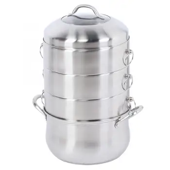 

4 Layer Stainless Steel Soup Cooker Food Steamer Energy-Saving Cooking Pot Kitchen Cookware Cooking Multi-purpose Cookware
