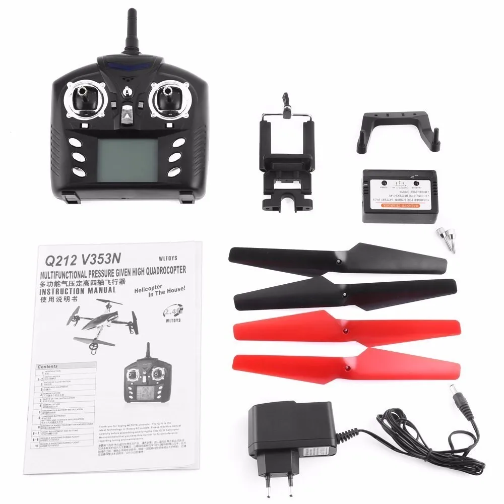 WLtoys Q212K RC Дроны с Камера Wi-Fi 2,4G 4CH 6-осей гироскопа RTF дроны квадроциклы RC беспилотный Летающий вертолет удержания высоты режим игрушка