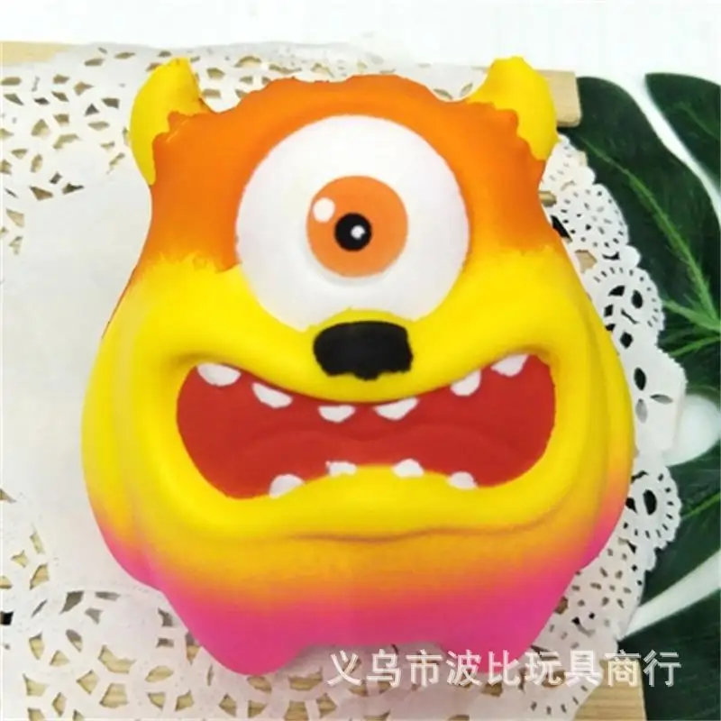 New Products Hot Sales Memory Foam Cartoon Big Mouth Monster Pu Memory Foam One-Eyed Big Mouth Blame Eyes Big Mouth Monster
