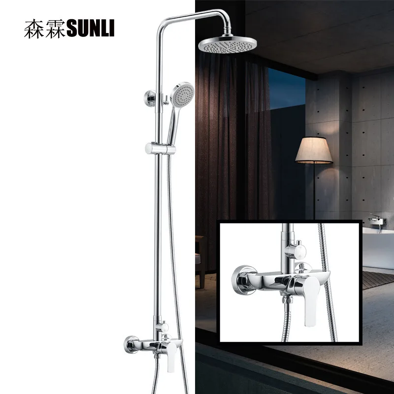 

Thermostatic Shower Faucet Mixer Tap Bathroom Shower Faucet Bath Thermostatic Mixering Valve Rainfall Shower Set Mixer