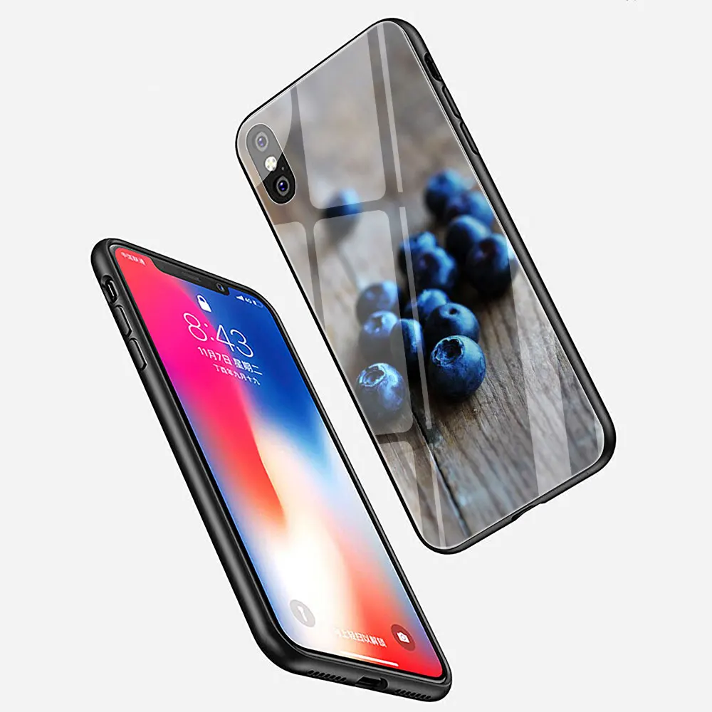 Чехол из закаленного стекла для iPhone 11 Pro X или 10 8 7 6 6S Plus 5 5S SE Xr Xs Max
