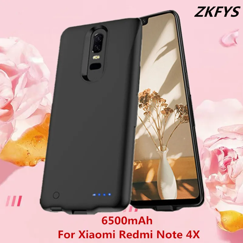 Зарядное устройство корпус батареи 6500 мАч зарядное чехол для Xiaomi Redmi Note 4X