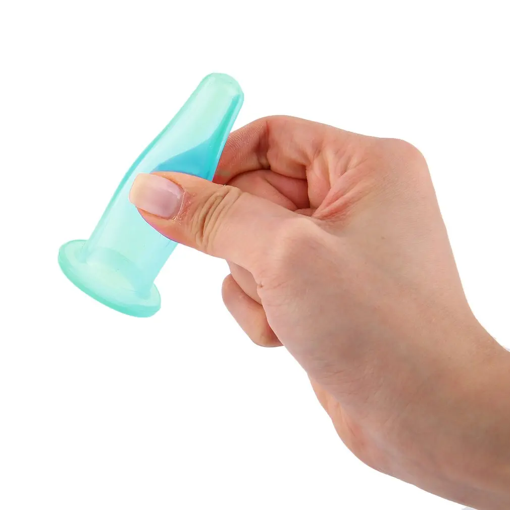 Silicone Massage Cupping Set 2 Facial Cups & 2 Mini Facial Cups Body Massage Helper Skin Care for Face Neck Back Eyes
