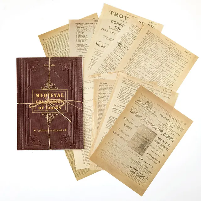 Mr.paper 10 Designs Antique Medieval Record Letter Scrapbooking/Card Making/Journaling Project DIY Retro Hangtag with Hole Cards I