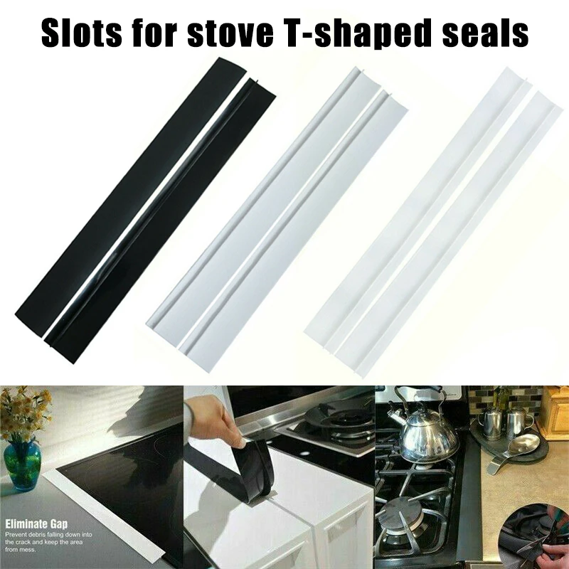 Newly Kitchen Stove Counter Cover T shaped Strip Waterproof Silicone