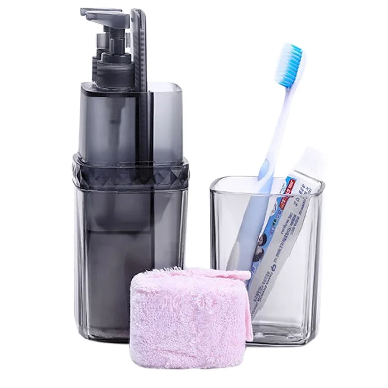 

Practical 6 in 1 Toothbrush holder Case Organizer Storage Cover Box tooth brush holder Towel Sanitizer Case travel Accessories