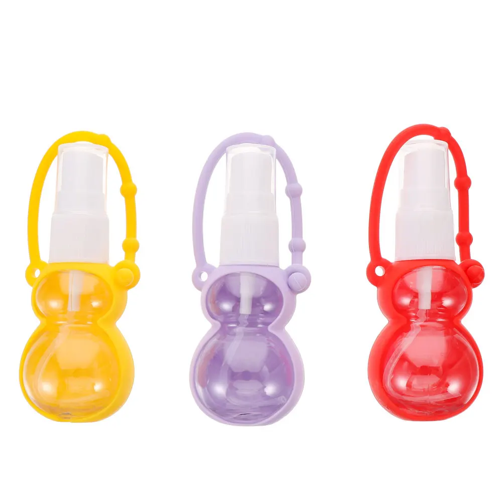 

3pcs Adorable Durable Practical Reusable Lightweight Silicone Cover Lotion Bottles Gourd Shape Co-worker Friends Family
