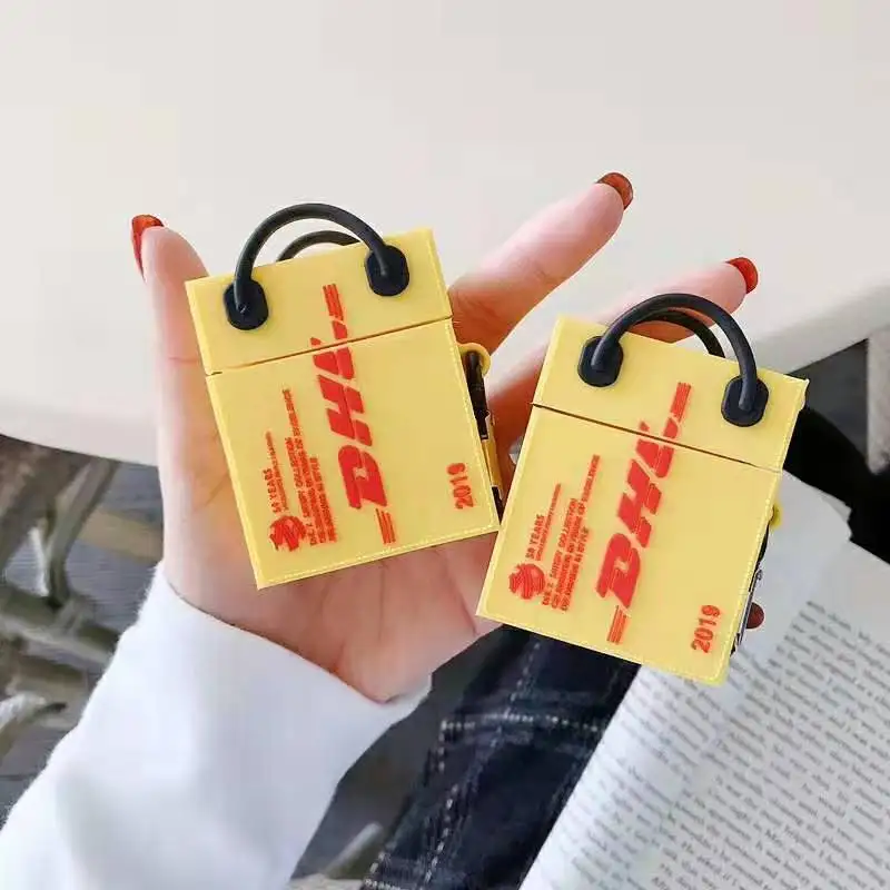 Милый 3D чехол для сумки для airpod чехол dhl мягкий силиконовый чехол для ключей для airpods 1 2 беспроводной Bluetooth чехол для зарядки наушников