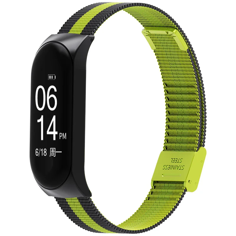 BG Умный браслет на запястье ремешок для Xiaomi mi 3 4 mi Band 4 3 ремешок металлический браслет из нержавеющей стали ремешок Z2 - Цвет: BG
