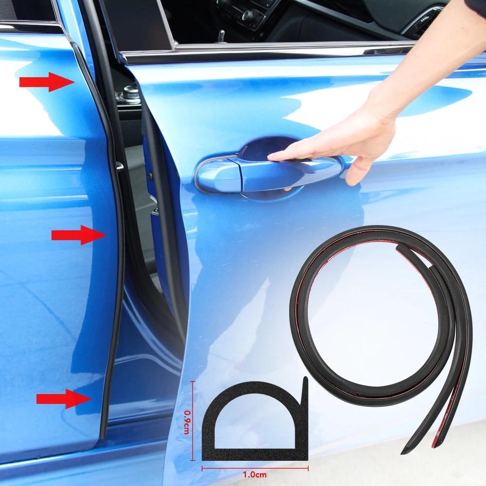 2 pcs Car Door B pillar Rubber Protection Seal Strip for peugeot 206 207 307 308 407 508 for Mitsubishi asx lancer outlander