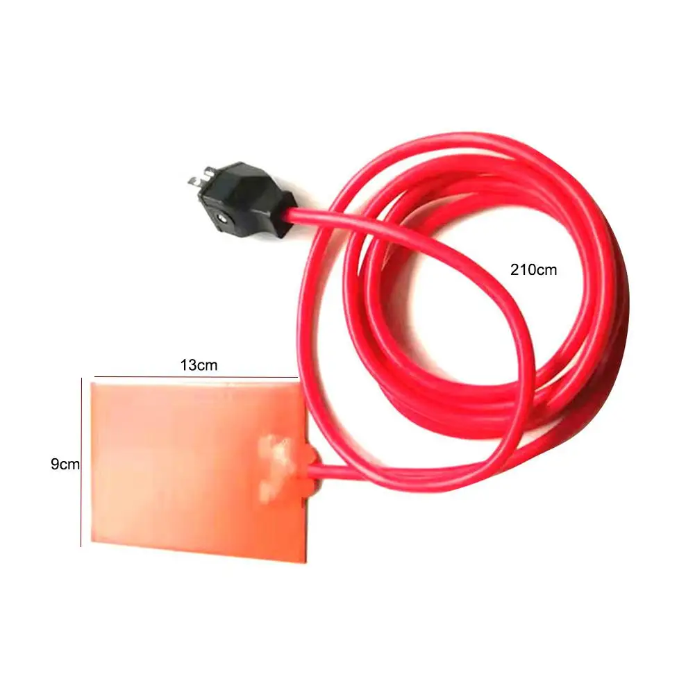 Silicone Heater Pad Engine Block hydraulics Tank Heating Plate Oil Pan Sump Tank Oil Heater Pad /Mat With US/EU Plug Auto Parts
