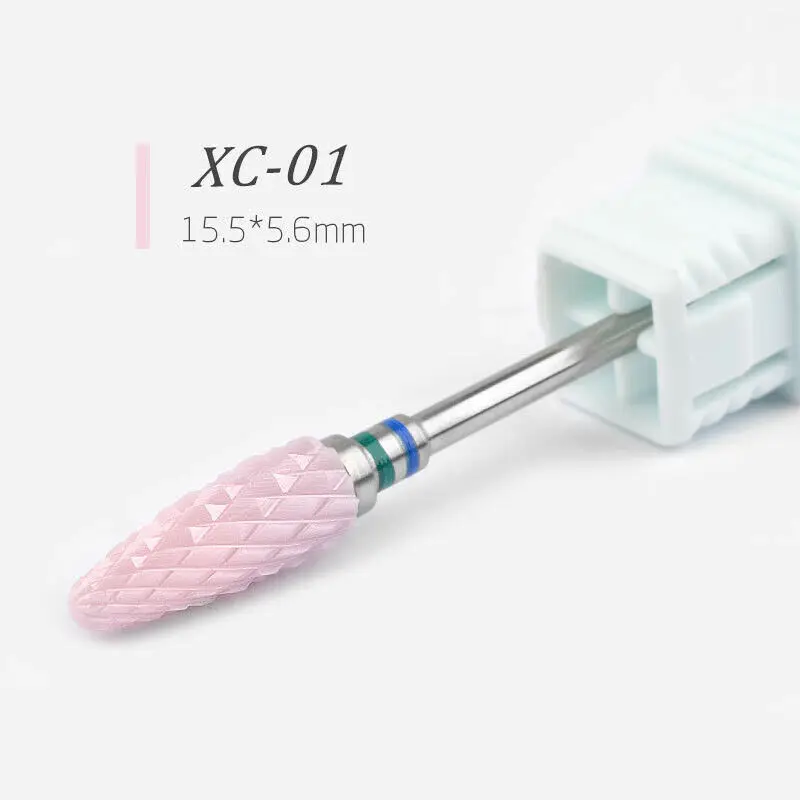 Керамическая вращающаяся шлифовальная дрель для ногтей, кутикула ноготь, инструменты для искусства, Электрический Маникюрный резак, дрель для ногтей, керамический сверло для ногтей - Цвет: XC