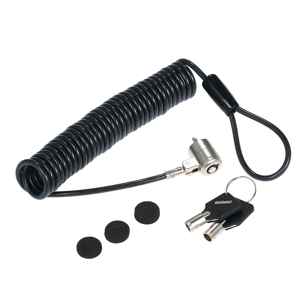 

6.6 Feet Portable Notebook Lock Laptop Lock and Security Cable with 2 Keys Anti Theft for PC Laptop Projector Tablet (Black)
