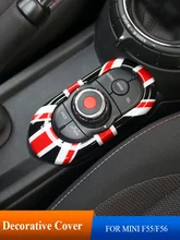 

Car Interior Center Console Multimedia Panel Button Decorative Shell Cover Stickers Car Styling For MINI Cooper One F55 F56