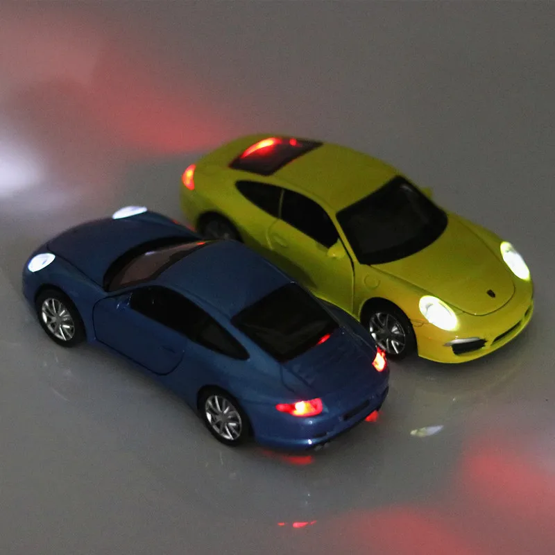 1/32 литой автомобиль с имитацией 911 автомобилей модель оттягивающимся звуком и