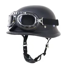 Локомотив ретро шлем немецкий шлем мотоциклетный шлем открытый езда половина шлем с очками