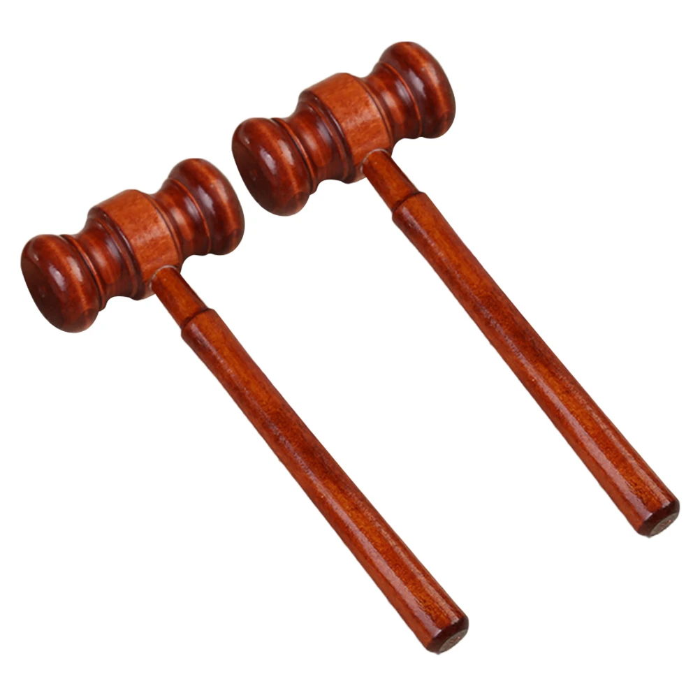 

2pcs Wooden Judge Hammer Mallet Pounding Toy Role Play Creative Cute Beating Gavel Toys Educational Toy for Boys Girls Children