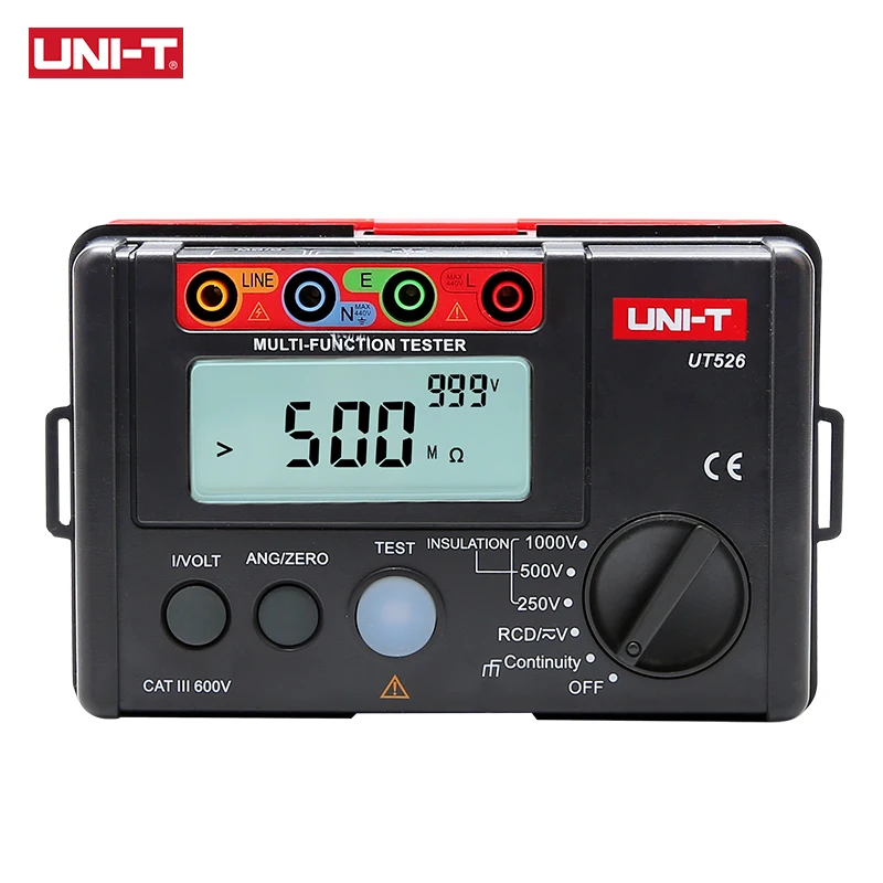 

UNI-T UT526 Multi-function digital electric meter Electrical Insulation Tester UT526 Earth Resistance Meter+RCD Test Machine