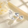 EUDORA Urn Cremation Pendant 14mm Owl Cage OPen Locket  Ash Holder Keepsake Capsule Necklace Hollow Ball DIY Jewelr k332n14 4
