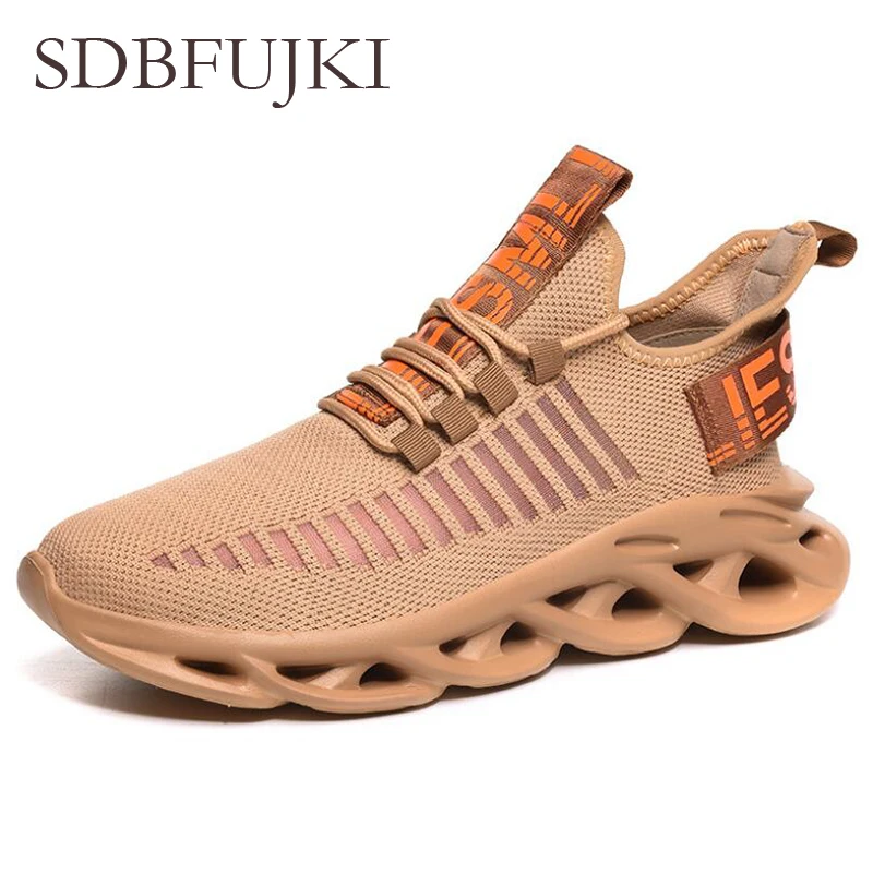 

Running Shoes Men Lightweight Blade Shockproof Lack Up Breathable Male Sneakers Height Increase Walking Gym Shoes Man Rommedal