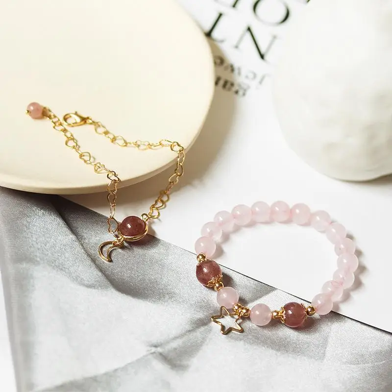 Handmade Natural Stone Lotus Ohm Buddha Beads Bracelet Pink Zebra Stone Lotus Charm Bracelet for Women Men Yoga Jewelry Gifts (6)