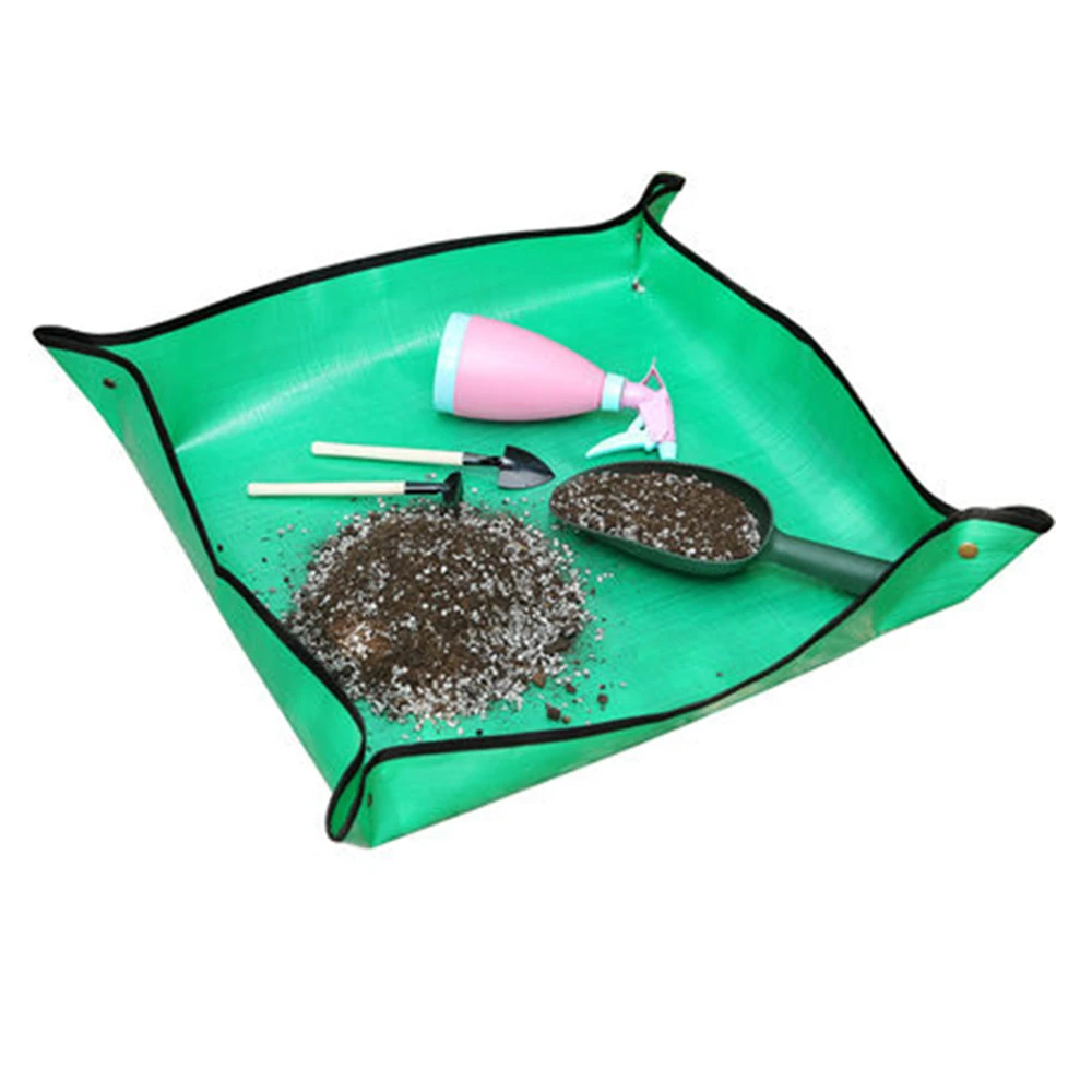 1PC Waterproof Mix Soil Flower Land Mat Reusable Foldable Anti Dirty Thicken Basin Cushion Gardening Transplanting Pot Pad
