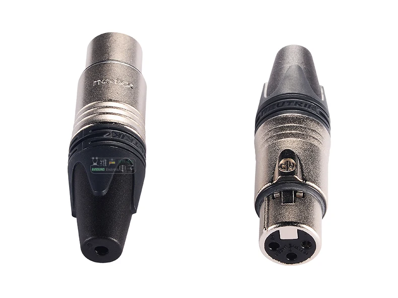NEUTRIK three core XLR balance cannon female plug NC3FXX посеребренный с цветным кольцом