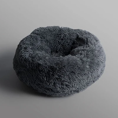 gray Питомник для собак, Круглый, для кошек, зимний, теплый, спальный мешок, длинный, плюшевый, супер мягкий, для питомца, для щенка, подушка, коврик, переносные товары для кошек, freepanet - Цвет: gray