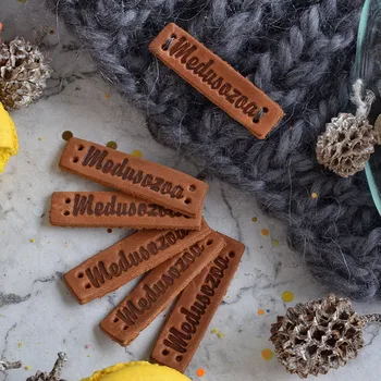 

30pcs Personalize leather Sewing Crochet clothing tags for handcraft items, handmade knitted Quilting labels,hat DIY Accessories