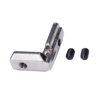 

20Pcs T Slot L-Shape Interior Inside Corner Connector Joint Bracket With Screws 4040 Series Slot 8Mm For Aluminum Extrusion Prof