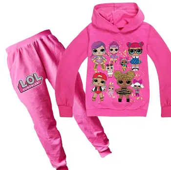 

Lol Girls Clothing Sets Spring Casual Cotton Hooded Children Clothes Set Full Sleeve Girls Doll Hoody Pants Kids Set Clothing