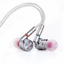 Tinhifi T4 наушники вкладыши 10 мм CNT Динамический драйвер HIFI бас наушники металлические 3,5 мм наушники вкладыши с MMCX кабелем Олово P1 T3 T2