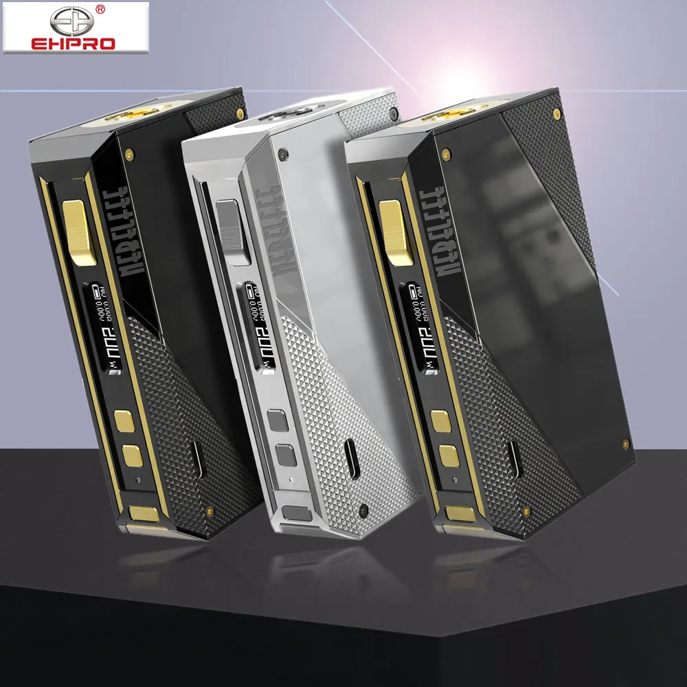 

Original Ehpro Cold Steel 200 TC Box MOD 200W max output Electronic Cigarette Vaping fits dual 18650 Battery 510 thread atomizer