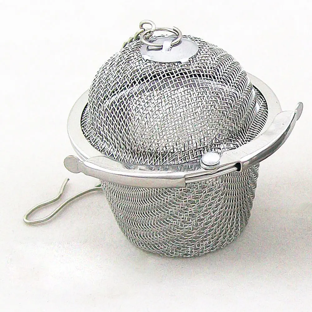 

Practical Silver Stainless Steel Aluminum Herbal Tea Spice Strainer Mesh Infuser Tea Filter