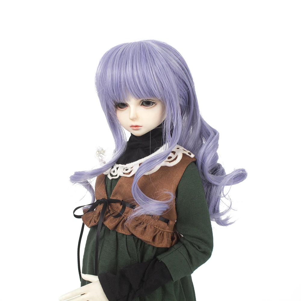 MUZIWIG парики из искусственных волос фиолетового цвета с челкой для 1/3 1/4 1/6 BJD парик для кукол