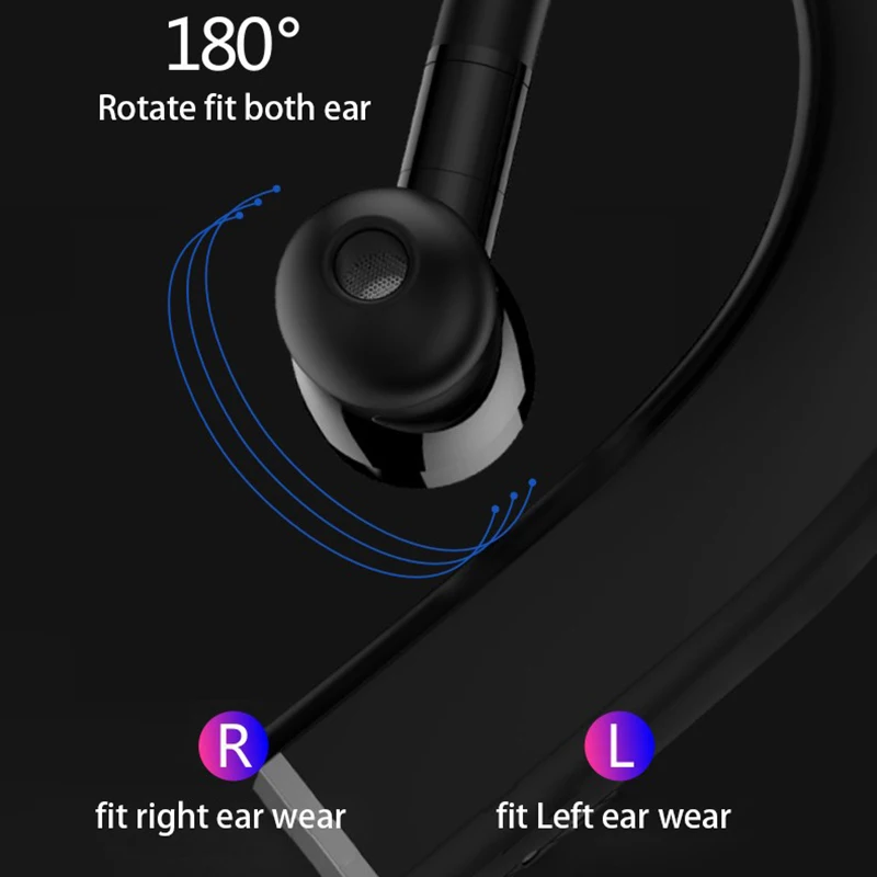 LYMOC быстрое зарядное устройство Bluetooth беспроводная гарнитура наушники гарнитура с крюком за ухо с 12 часами рабочего времени Автомобильная гарнитура с микрофоном для iPhone
