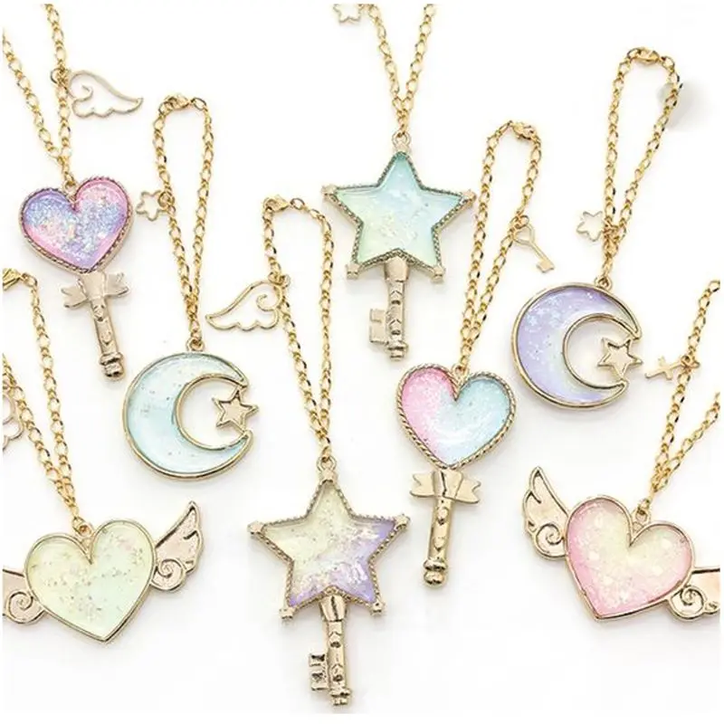 

5Pcs Cabochon Base Setting Key Frame Pendant Bezel Setting DIY UV Resin Charms