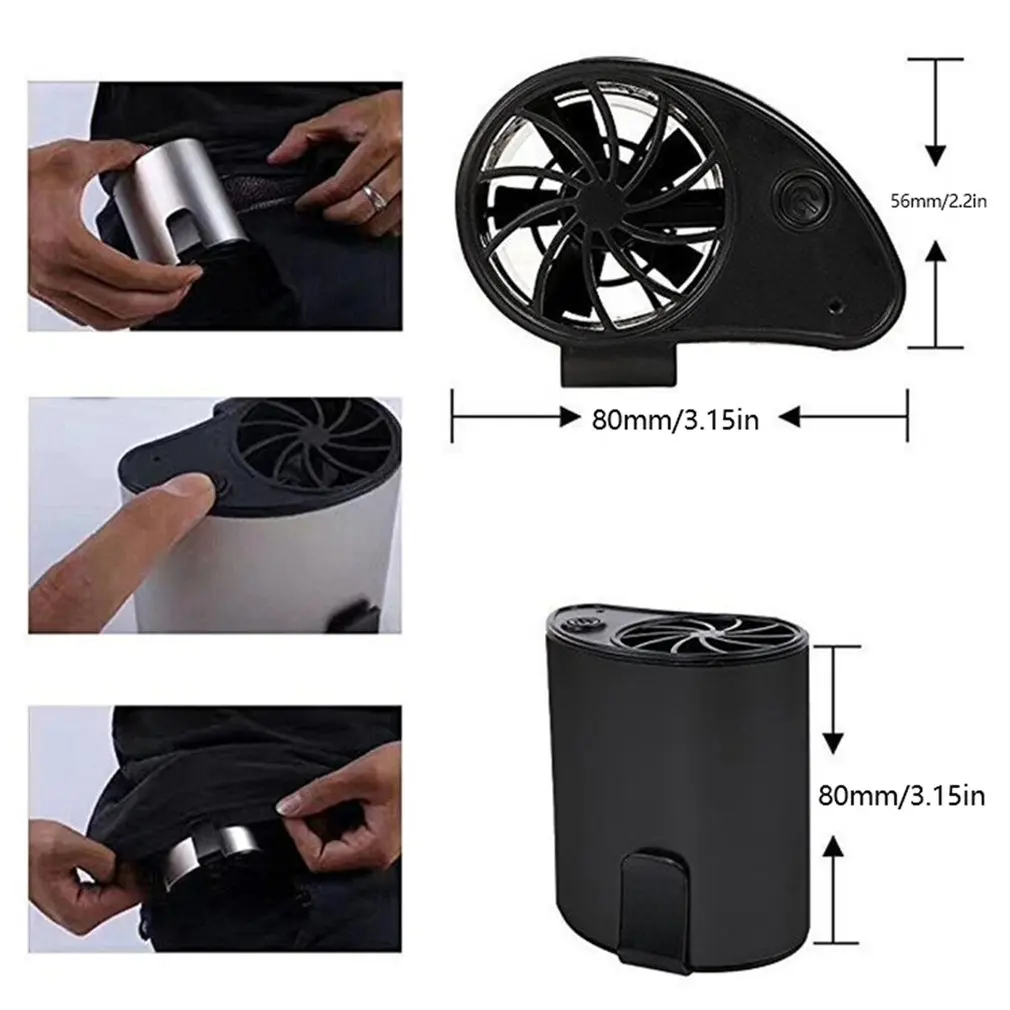 F100 USBPortable Mini Mobile Cooler Small Waist Fan Portable Rechargeable USB Clippable On Belt For Sports Outdoors