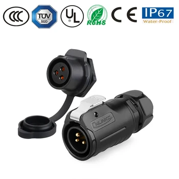 

Waterproof Connector Wiring/Cable male Plug Female Socket M20 3 Pin led Lamp/Solar Energy/Outdoor IP67 power Connector