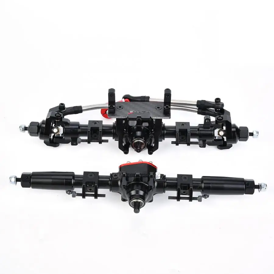 SCX10 D90-Front и задняя ось 1/10 RC алюминиевый сплав Передняя и задняя ось для комплект автомобильных принадлежностей для передней и задней оси RC запчасти для оси