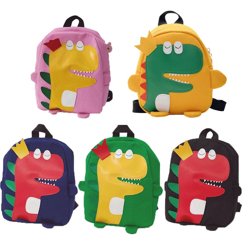 Canvas Kids Kindergarten Backpacks Children School Bags Dinosaur Print Toddler Backpack Cartoon Book Bag for Girl Boys Cute | Багаж и