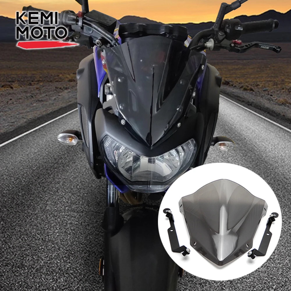 Ветровое стекло KEMiMOTO для MT07 ветровое YAMAHA MT 07 2014 2015 2016 2017 аксессуары мотоциклов