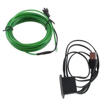 

Battery Operated Luminescent Neon 2.3mm LED Lights Glow Wire String Strip Rope EL Wire String Strip Rope Tube