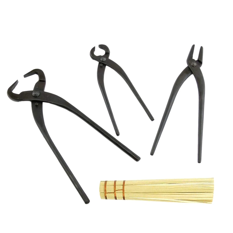 

Bonsai Tool Set 4 Piece Trunk and Root Set with Bamboo Brush with Bag