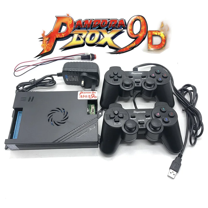 

New Arrival pandora 9d 2500 in 1 Version Super Retro Arcade Multi Game Box DIY 3p,4p Games 1080P Output USB Handle For TV PC